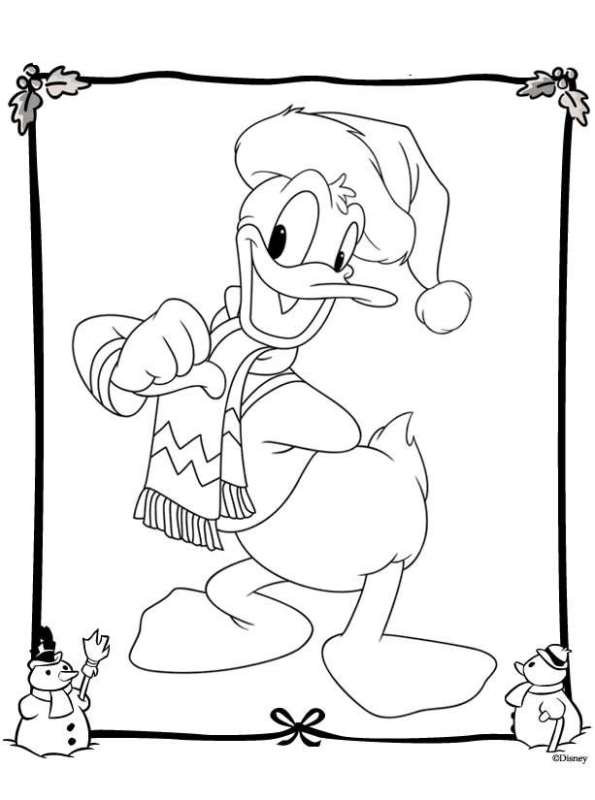 Print Kerstmis Disney kleurplaat